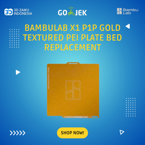 Original Bambulab X1 P1P Gold Textured PEI Plate Bed Replacement